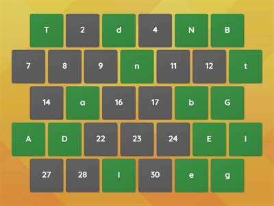  Jet 1 Letters Memory Game