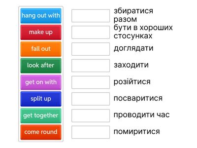 Prepare 8 Unit 7 phrasal verbs