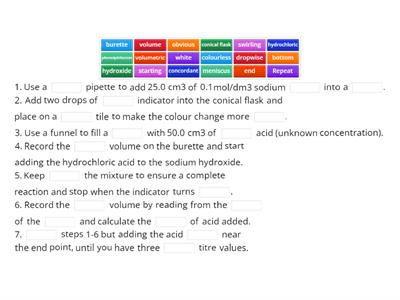 AW Yr 10 Titration Method