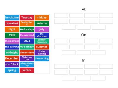 Roadmap A2 (3A prepositions of time)