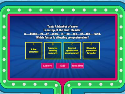 Comprehension Errors Caused by Fluency Errors