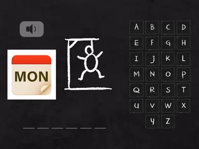 Days of the Week - Hangman