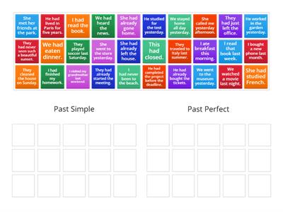 Past Simple vs Past Perfect