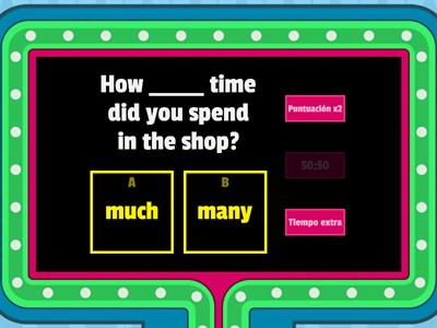 How much or How many? Gameshow Quiz