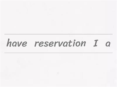 Hotel reception phrases teens