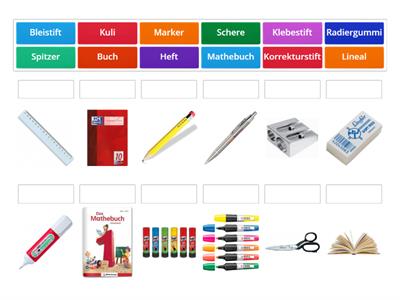 OGGETTI PER LA SCUOLA IN TEDESCO