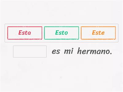 pronombres demostrativos y familiares