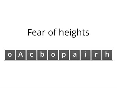 Phobias EF Pre-inter Unit 9B