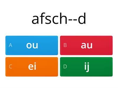 woordpakket 21 ou -au -ij -ei