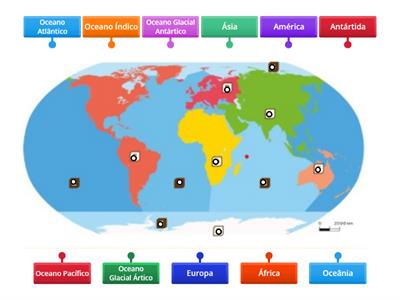 Os oceanos e os continentes