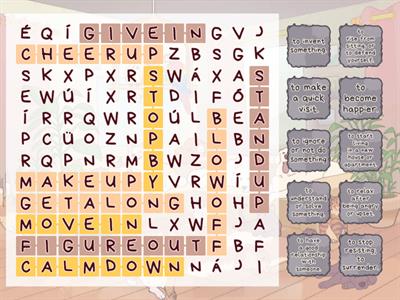 Letter soup PHRASAL VERBS