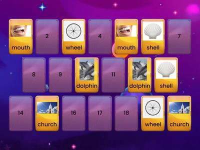 Memory game - digraphs - MEIE