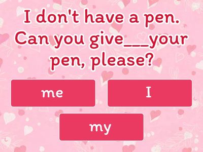 Subject / Object Pronouns 