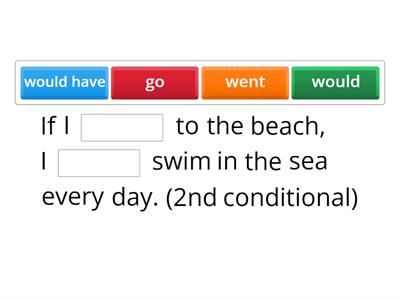 Zero, 1st, 2nd and 3rd conditional clauses