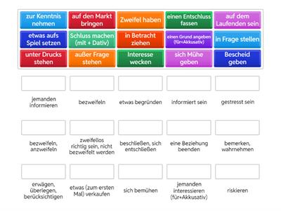 Nomen-Verb-Verbindungen BSK B2 DaF/DaZ