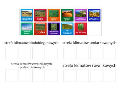 Strefy krajobrazowe a strefy klimatyczne