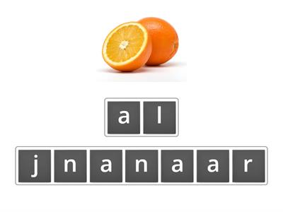 Anagram las frutas