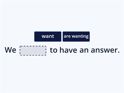 Present Simple vs. Present Continuous