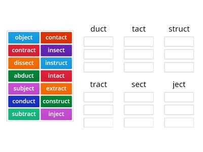 3.3 Latin bases word sort