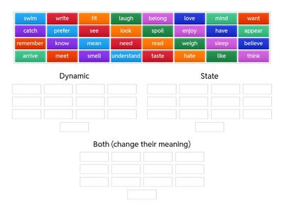 Dynamic & State verbs