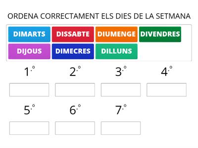 ELS DIES DE LA SETMANA