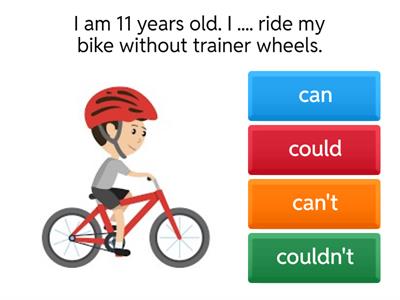 Could / couldn't / can / can't