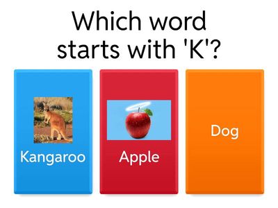 Letter 'K' Recognition Quiz