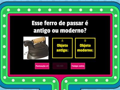 Quiz Objetos antigos e modernos