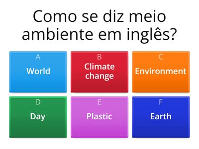 Meio ambiente em Inglês 