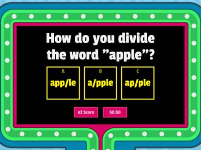 Syllable Divison: Cle