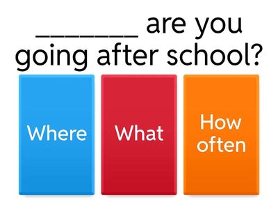 What, Where, or How often?