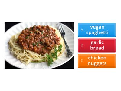 Food items from the canteen