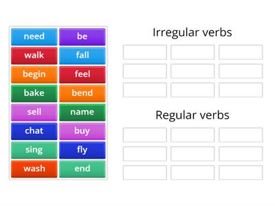 Irregular/Regular verbs