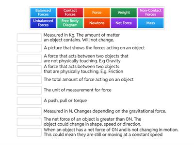 Forces - Part 1 - Definitions 