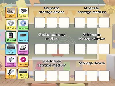 Lesson 1 – Group Sort: Type of Storage - 9A