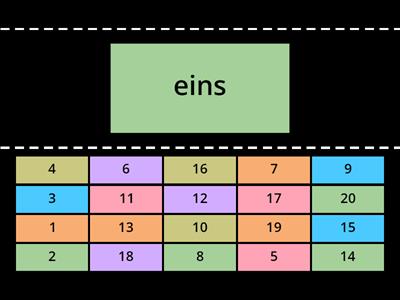 Zahlen 1 - 20