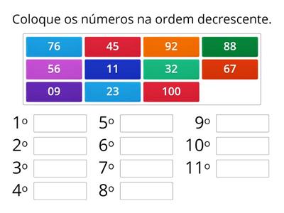 Profª  Márcia -  VAMOS COLOCAR NA ORDEM DECRESCENTE?