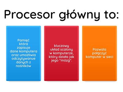 Budowa Komputera (klasa 5,test sprawdzający)