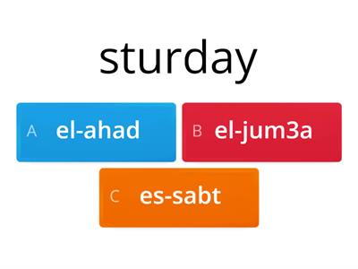 conjugation/numbers/days of the week /months/Q.words(Beg.)