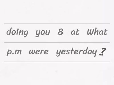 Past Progressive - Questions