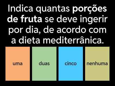 Ficha formativa: dieta mediterrânica