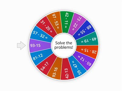 Subtraction on a hundred square**