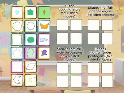 Placing the 2D Shapes under the right group 