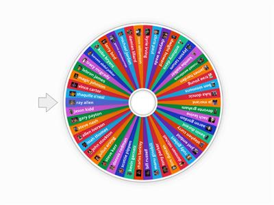 NBA wheel of PLAYERS