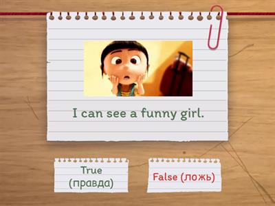 Young learners (True / false sentences)