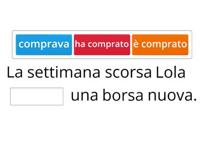 A2- Imperfetto o passato prossimo? (tema: abbigliamento)