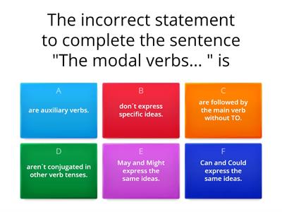 Modal verbs ...