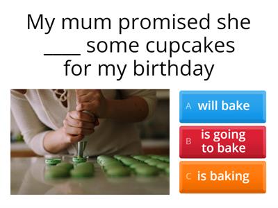  Future tenses (Present Simple, Present Continuous, will, going to)