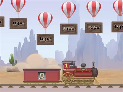  Silent e Train and Crossword