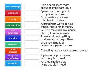 Community Projects - Vocabulary